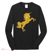 Gold Unicorn Gift Long Sleeve Shirt thumb 0