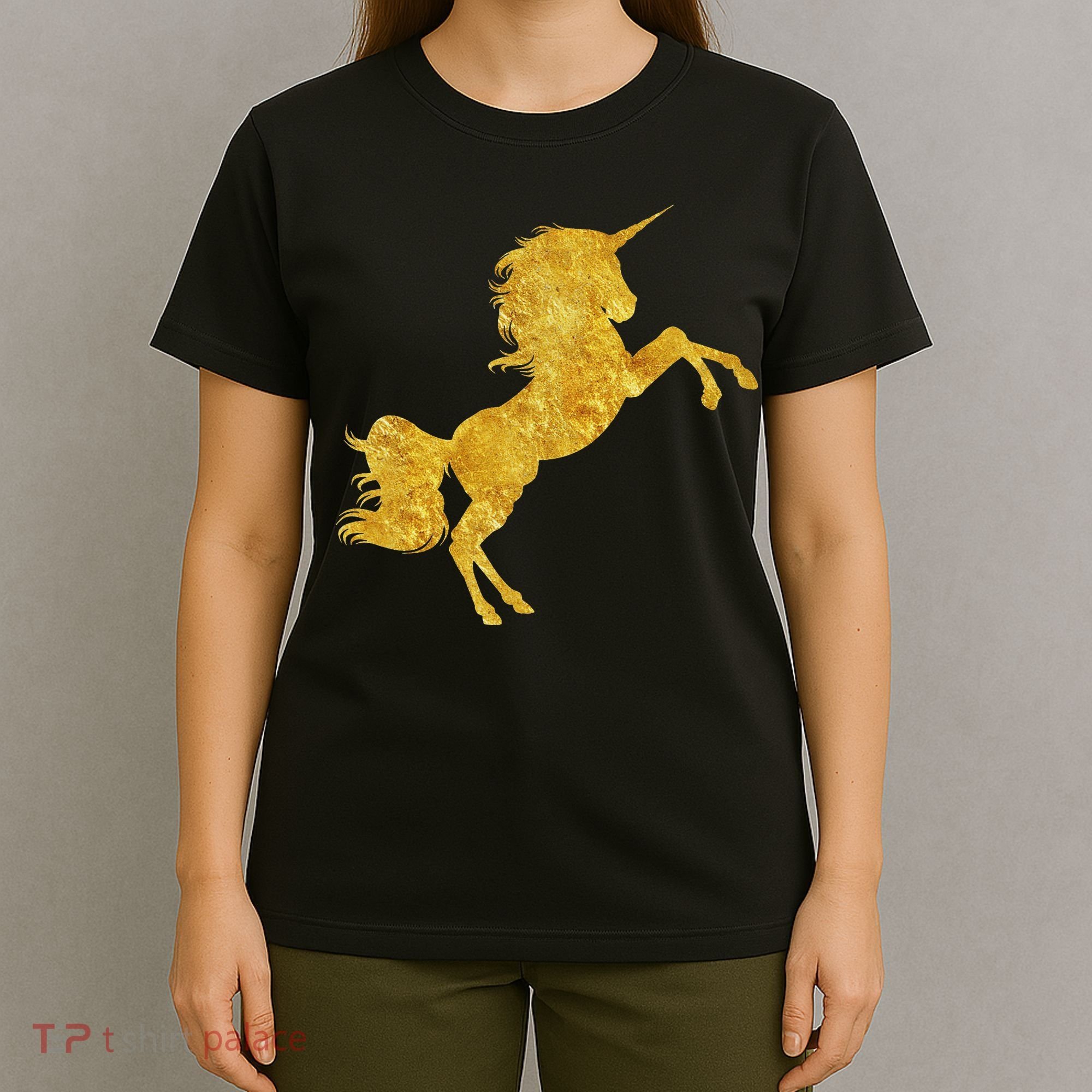 Gold Unicorn Gift T-Shirt