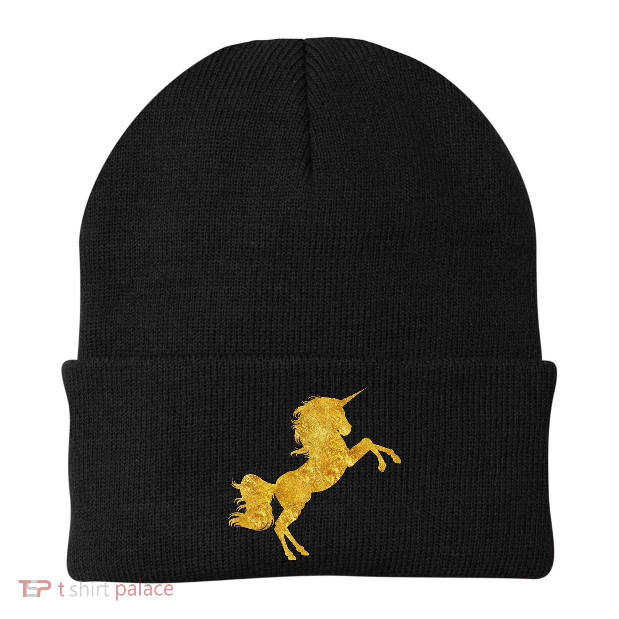 Gold Unicorn Gift Beanie