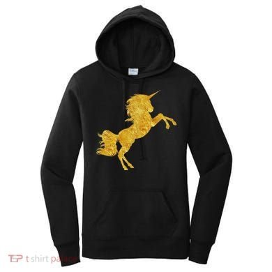 Gold Unicorn Gift Women's Hoodie