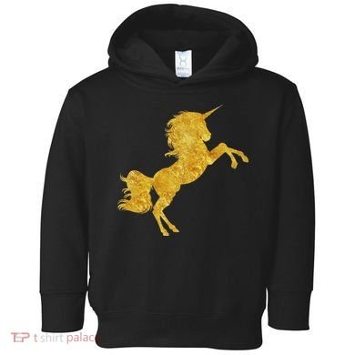 Gold Unicorn Gift Toddler Hoodie