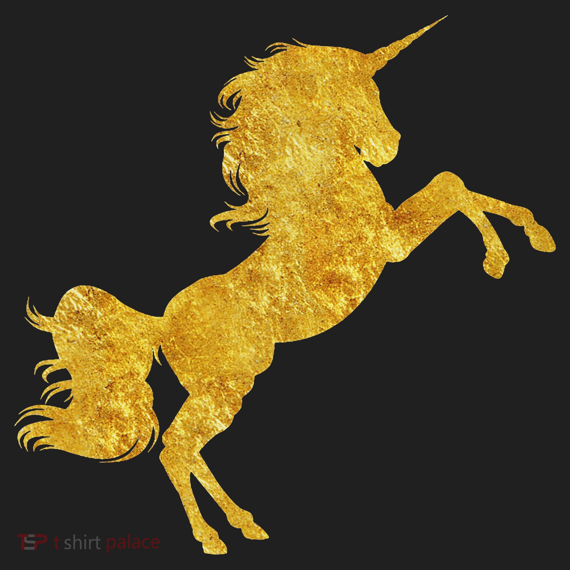 Gold Unicorn Gift Golf Towel