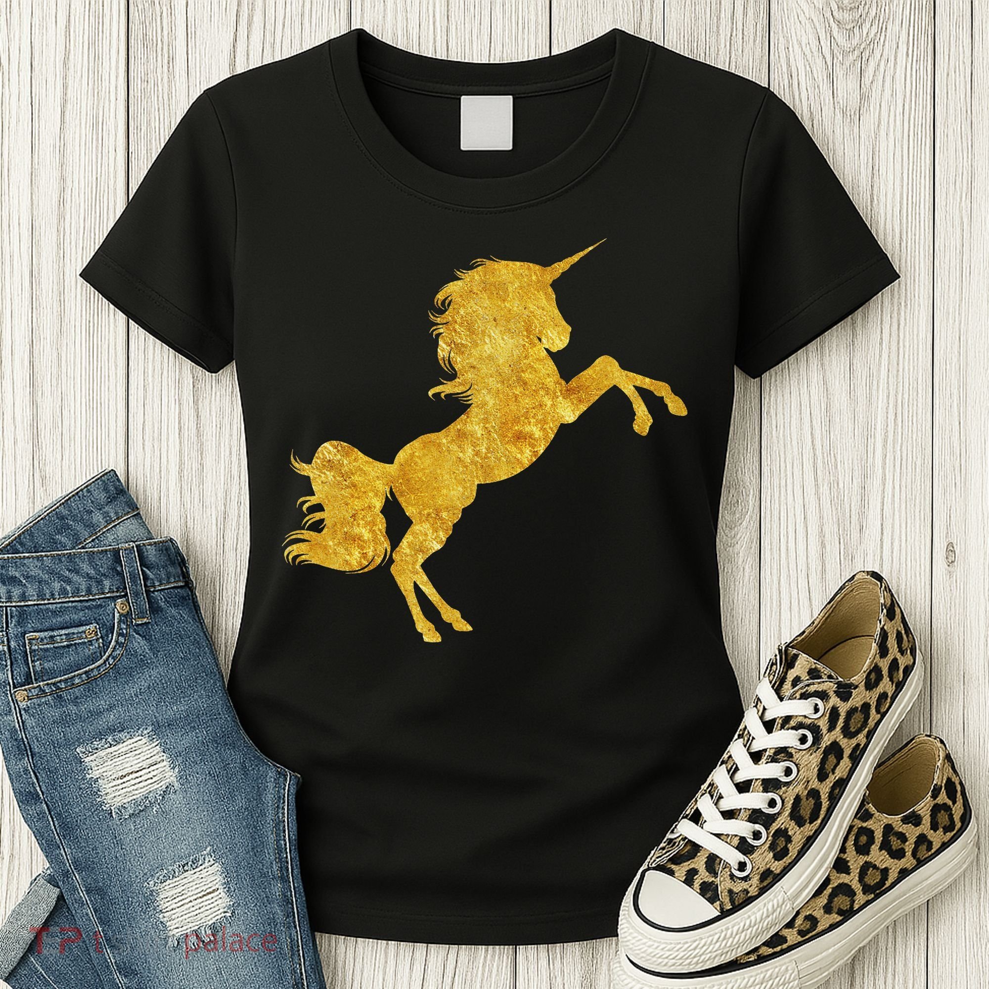 Gold Unicorn Gift Women's T-Shirt