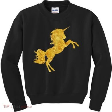 Gold Unicorn Gift Kids Sweatshirt