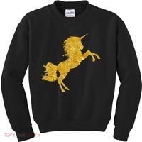Gold Unicorn Gift Kids Sweatshirt thumb 0