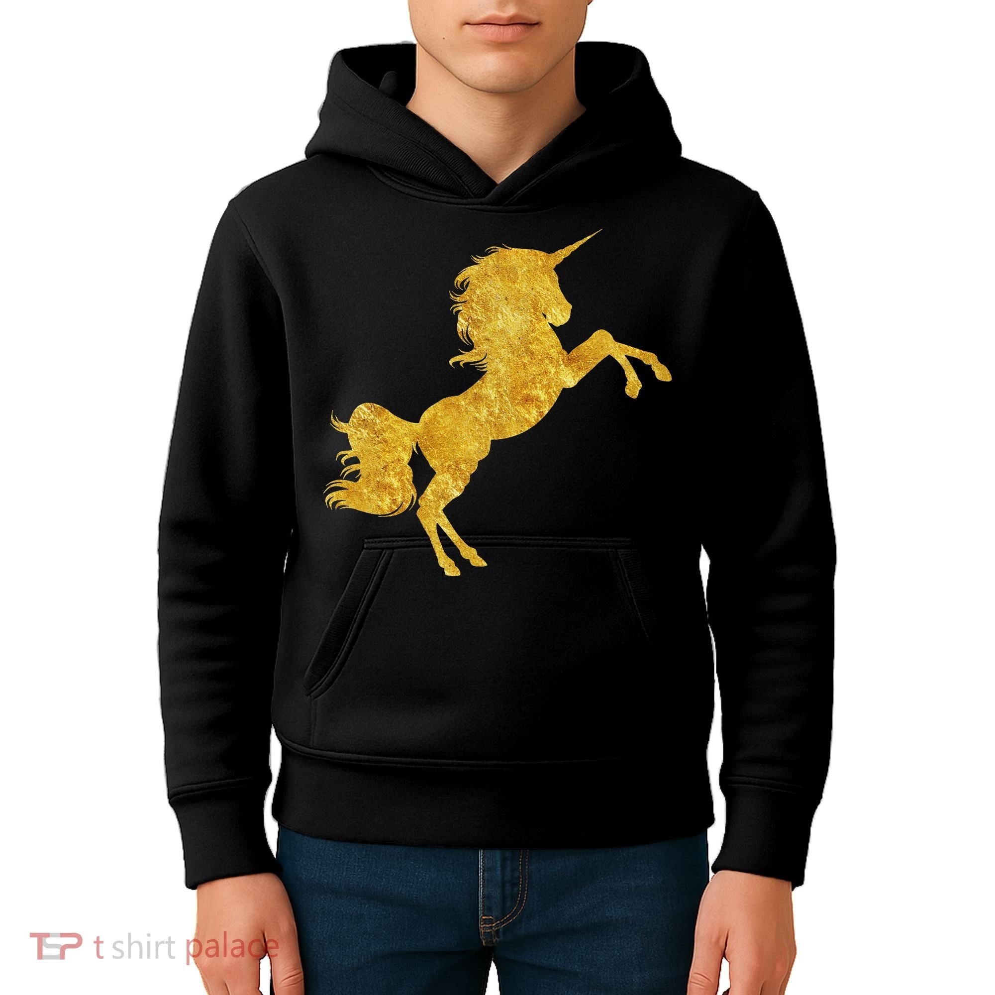 Gold Unicorn Gift Kids Hoodie