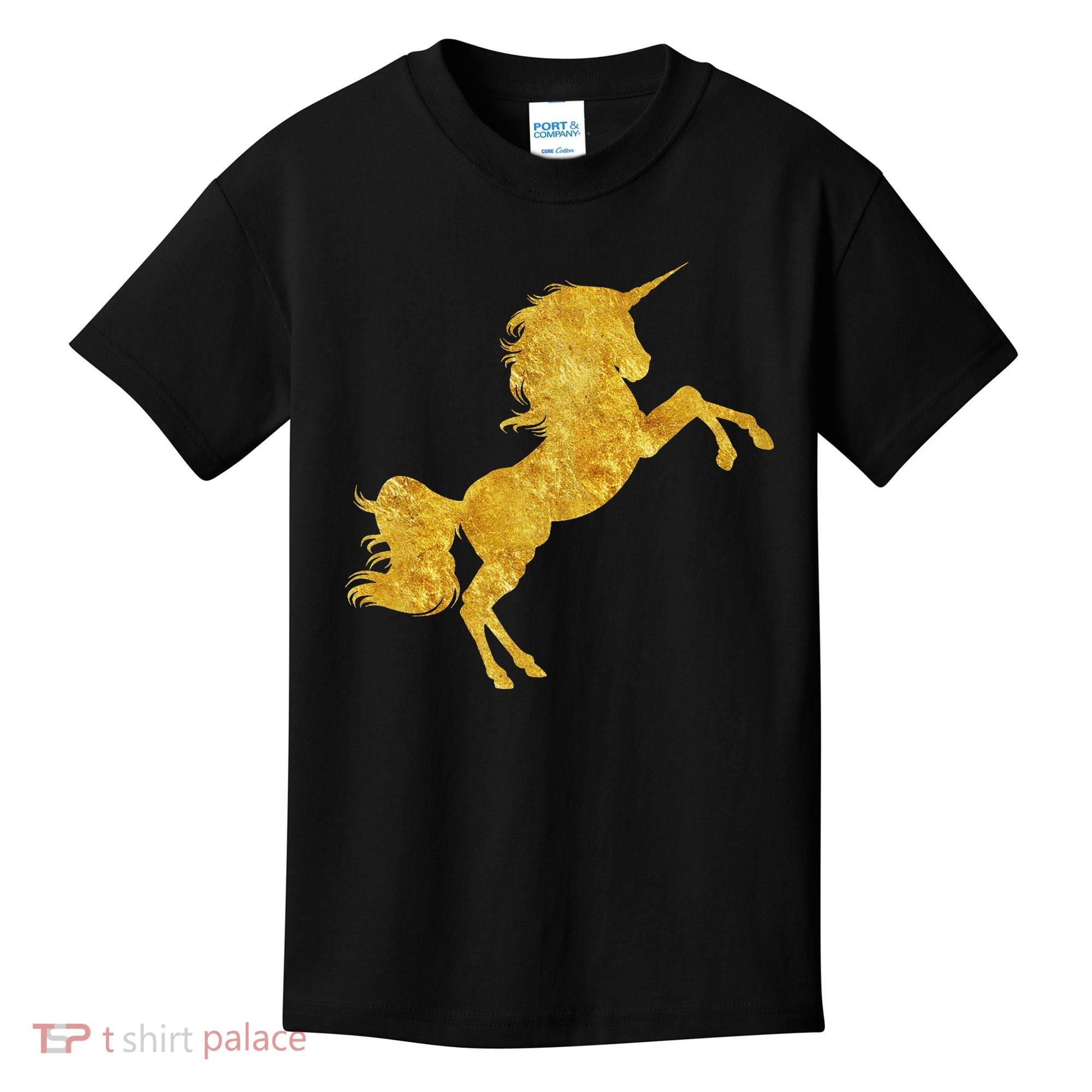 Gold Unicorn Gift Kids T-Shirt