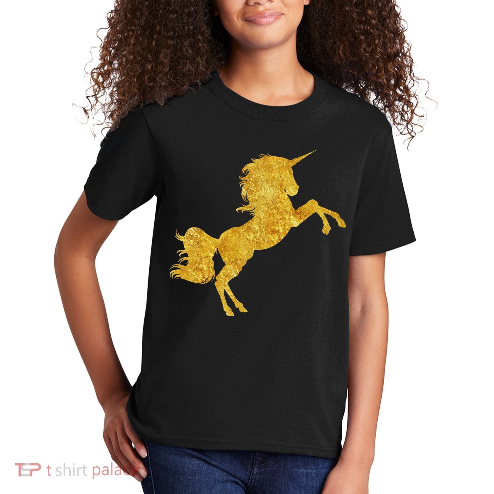 Gold Unicorn Gift Kids T-Shirt