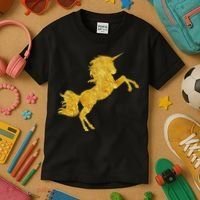 Gold Unicorn Gift Kids T-Shirt thumb 3