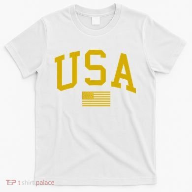 Gold USA Graphic Apparel National Pride T-Shirt