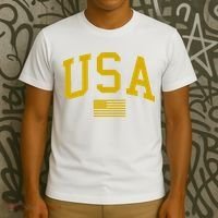Gold USA Graphic Apparel National Pride T-Shirt thumb 3