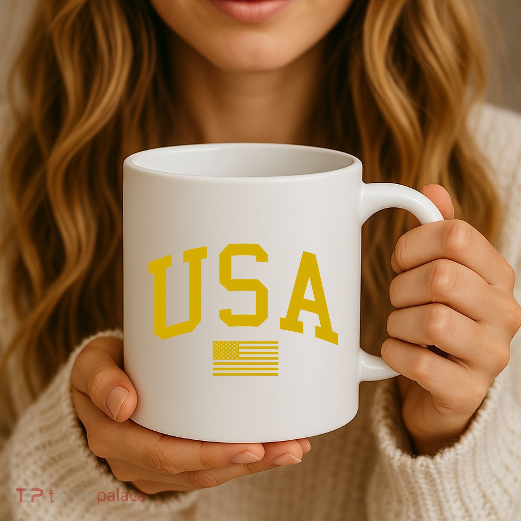 Gold USA Graphic Apparel National Pride Coffee Mug