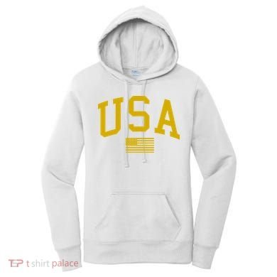 Gold USA Graphic Apparel National Pride Women's Hoodie