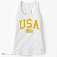 Gold USA Graphic Apparel National Pride Women's Tank Top thumb 0