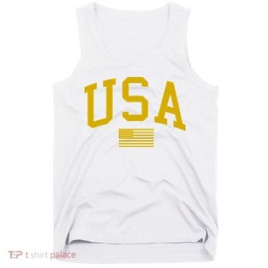 Gold USA Graphic Apparel National Pride Tank Top