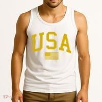 Gold USA Graphic Apparel National Pride Tank Top thumb 3