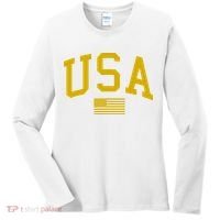 Gold USA Graphic Apparel National Pride Women's Long Sleeve Shirt thumb 0