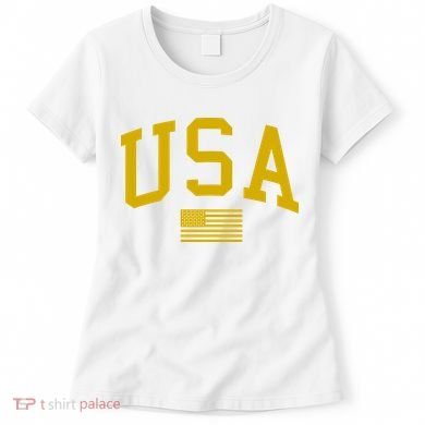 Gold USA Graphic Apparel National Pride Women's T-Shirt