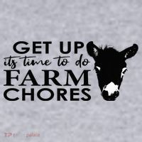 get up its time to do farm chores Women's Sweatshirt thumb 2