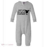 get up its time to do farm chores Infant Fleece One Piece thumb 0