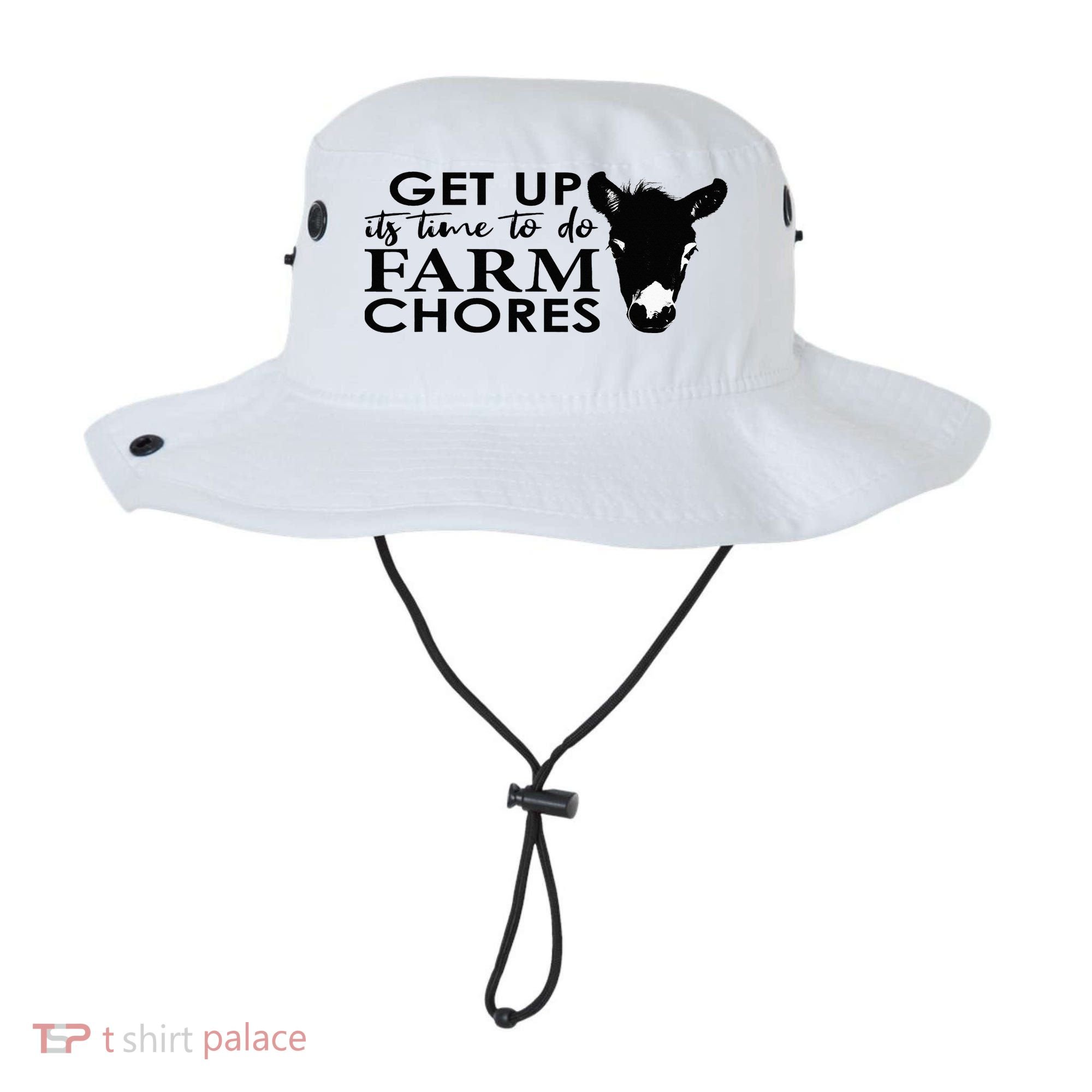 get up its time to do farm chores Bucket Hat