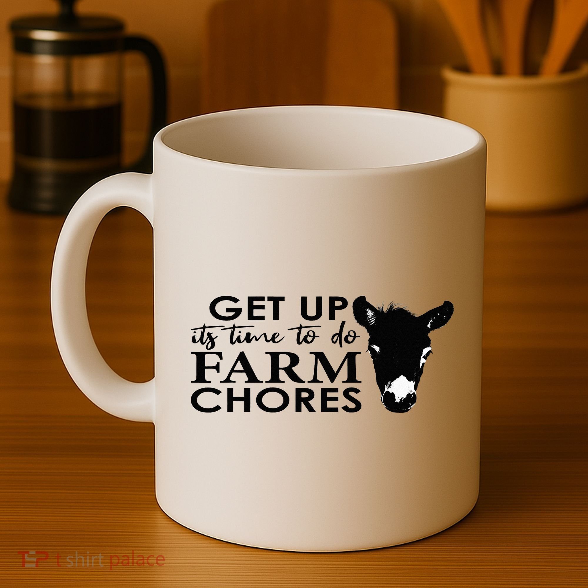 get up its time to do farm chores Coffee Mug