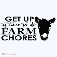 get up its time to do farm chores Women's Hoodie thumb 2