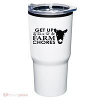 get up its time to do farm chores Tumbler thumb 0