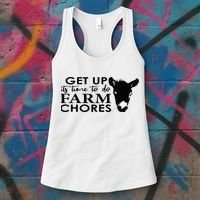 get up its time to do farm chores Women's Tank Top thumb 3