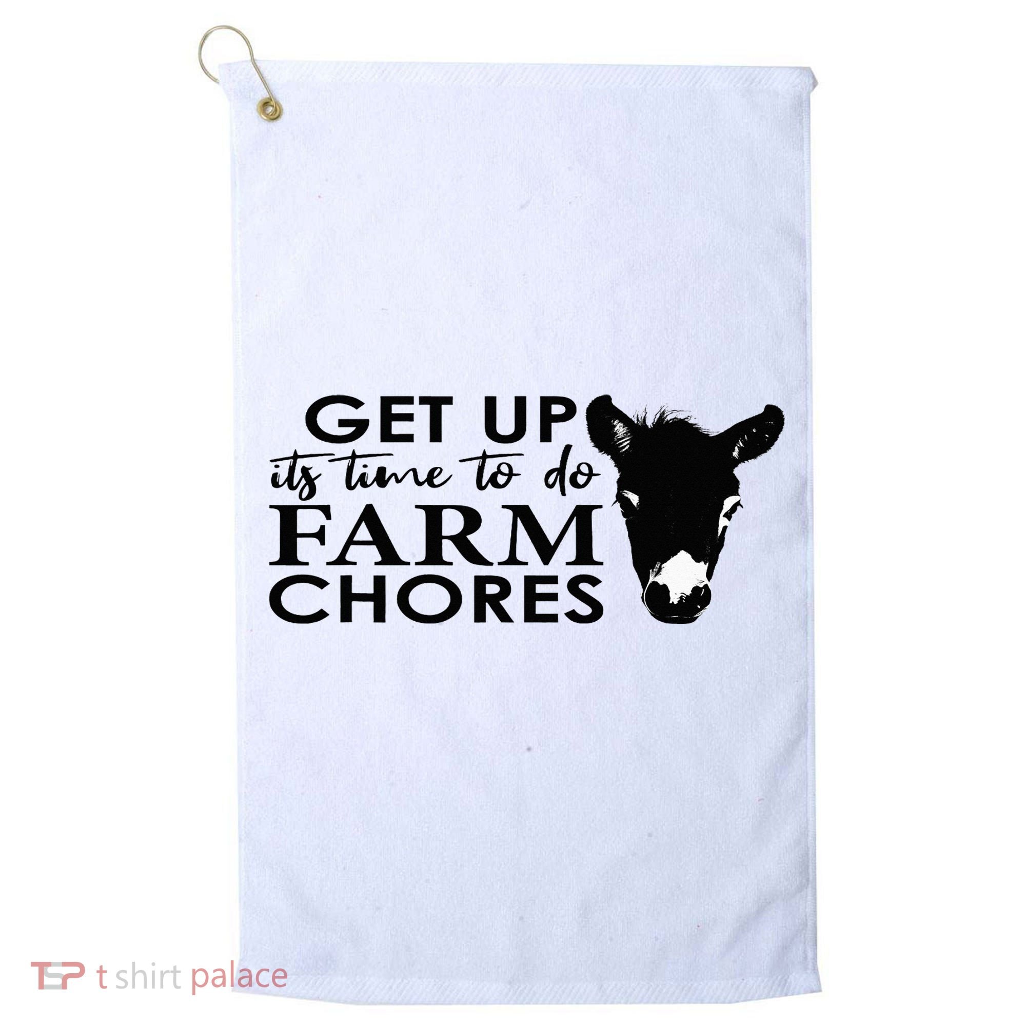 get up its time to do farm chores Golf Towel