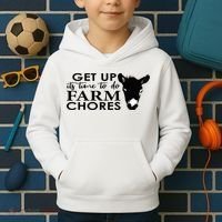 get up its time to do farm chores Kids Hoodie thumb 2