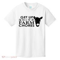 get up its time to do farm chores Kids T-Shirt thumb 0