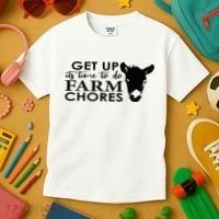 get up its time to do farm chores Kids T-Shirt thumb 3