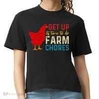 get up it's time to do farm chores Comfort Colors Boxy T-Shirt thumb 0