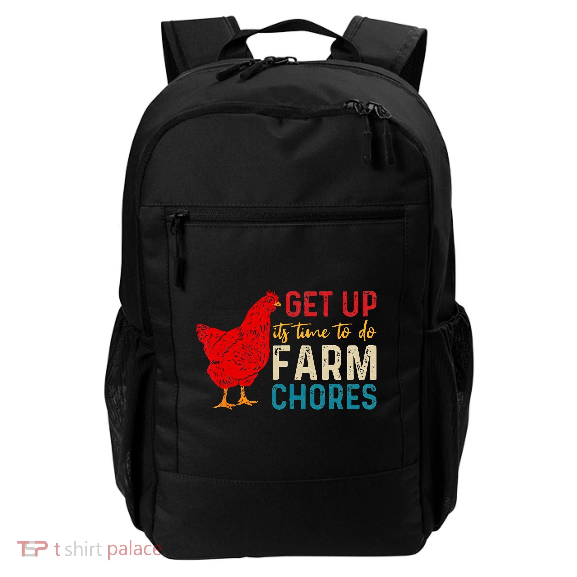 get up it's time to do farm chores Backpack