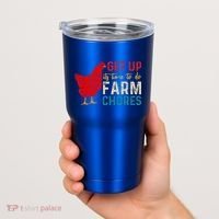 get up it's time to do farm chores Tumbler thumb 2
