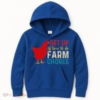 get up it's time to do farm chores Kids Hoodie thumb 0