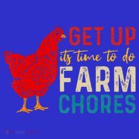 get up it's time to do farm chores Kids Long Sleeve Shirt thumb 2