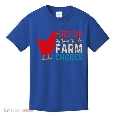 get up it's time to do farm chores Kids T-Shirt