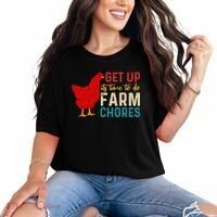 Get Up Its Time To Do Farm Chores Comfort Colors T-Shirt thumb 0