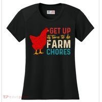 Get Up Its Time To Do Farm Chores Women's Cooling Performance Crew T-Shirt thumb 0