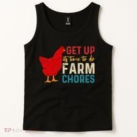 Get Up Its Time To Do Farm Chores Tank Top thumb 2
