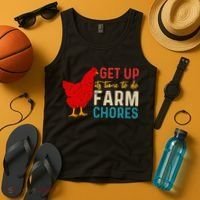 Get Up Its Time To Do Farm Chores Tank Top thumb 4