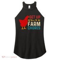Get Up Its Time To Do Farm Chores Women's Perfect Tri Rocker Tank thumb 0