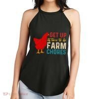 Get Up Its Time To Do Farm Chores Women's Perfect Tri Rocker Tank thumb 2