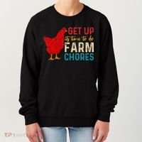 get up it's time to do farm chores Women's Sweatshirt thumb 0