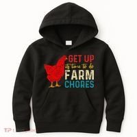 get up it's time to do farm chores Kids Hoodie thumb 0