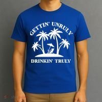 Gettin' Unruly In' Hard Seltzer Summer Beach Alcohol Gift T-Shirt thumb 3