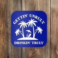 Gettin' Unruly In' Hard Seltzer Summer Beach Alcohol Gift Coaster thumb 0