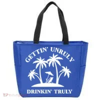 Gettin' Unruly In' Hard Seltzer Summer Beach Alcohol Gift Tote Bag thumb 0